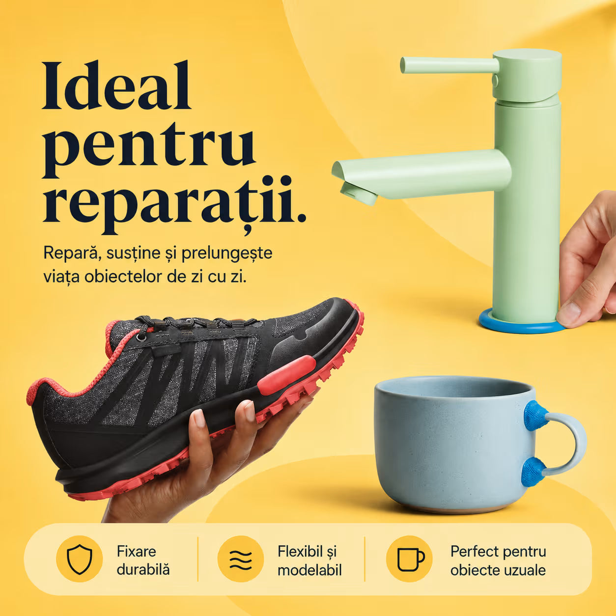 Pastă Sugru pentru reparații, lipire și fixare