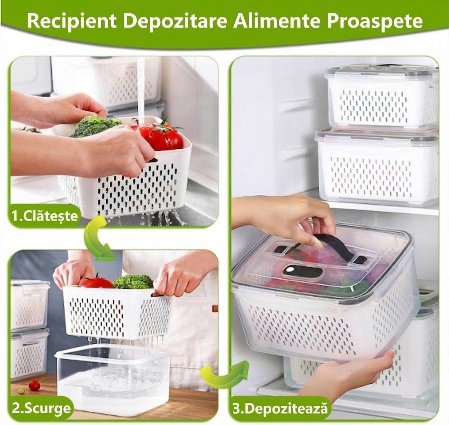 Set 8 Piese Recipiente de Depozitare