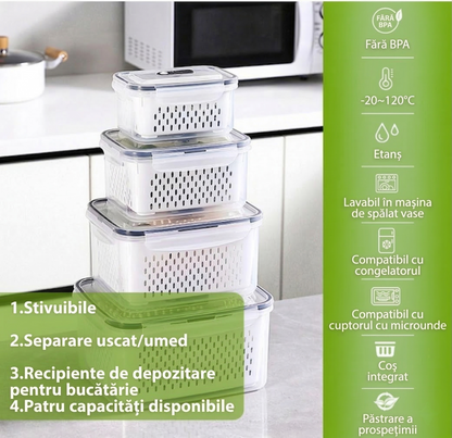 Set 8 Piese Recipiente de Depozitare