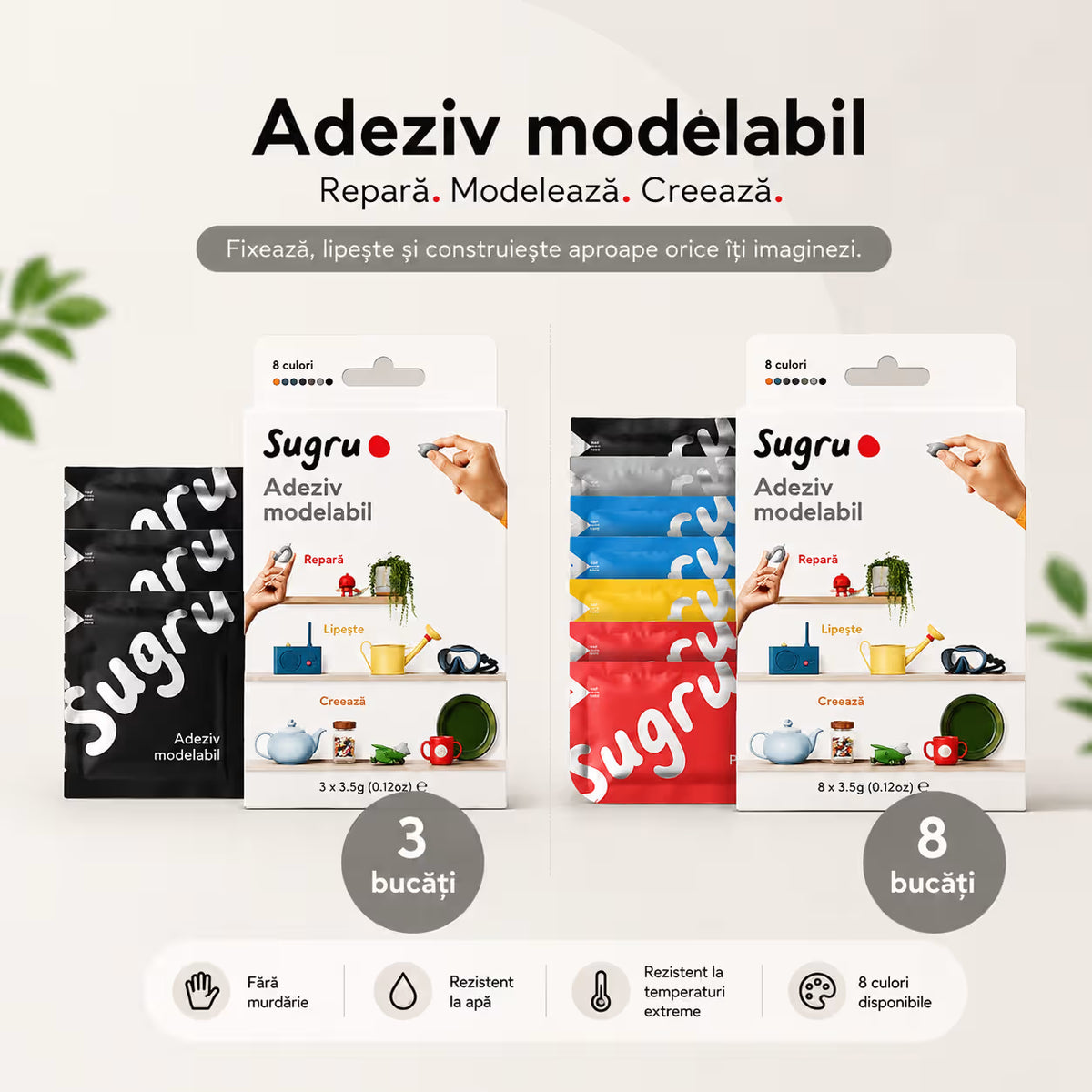 Pastă Sugru pentru reparații, lipire și fixare