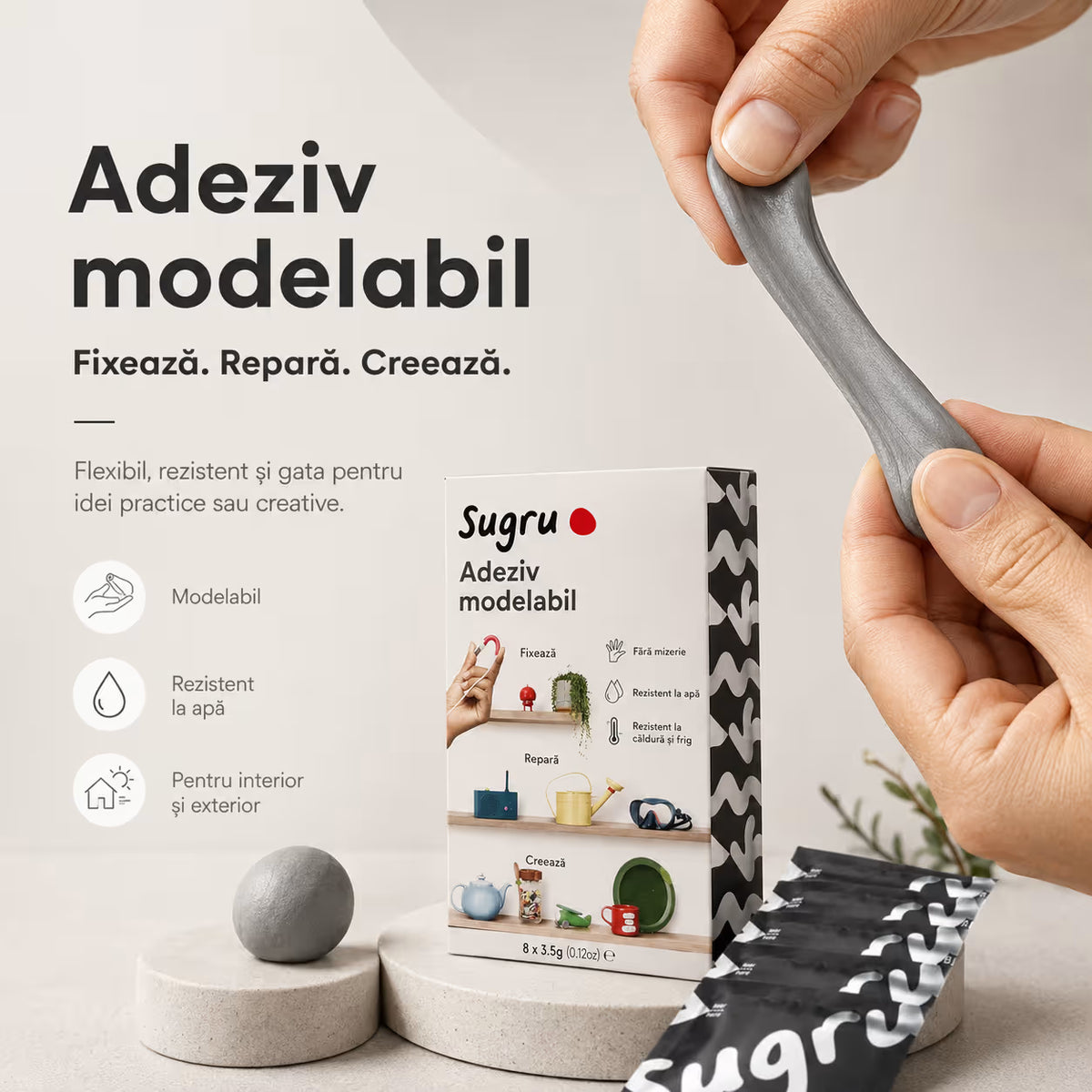 Pastă Sugru pentru reparații, lipire și fixare