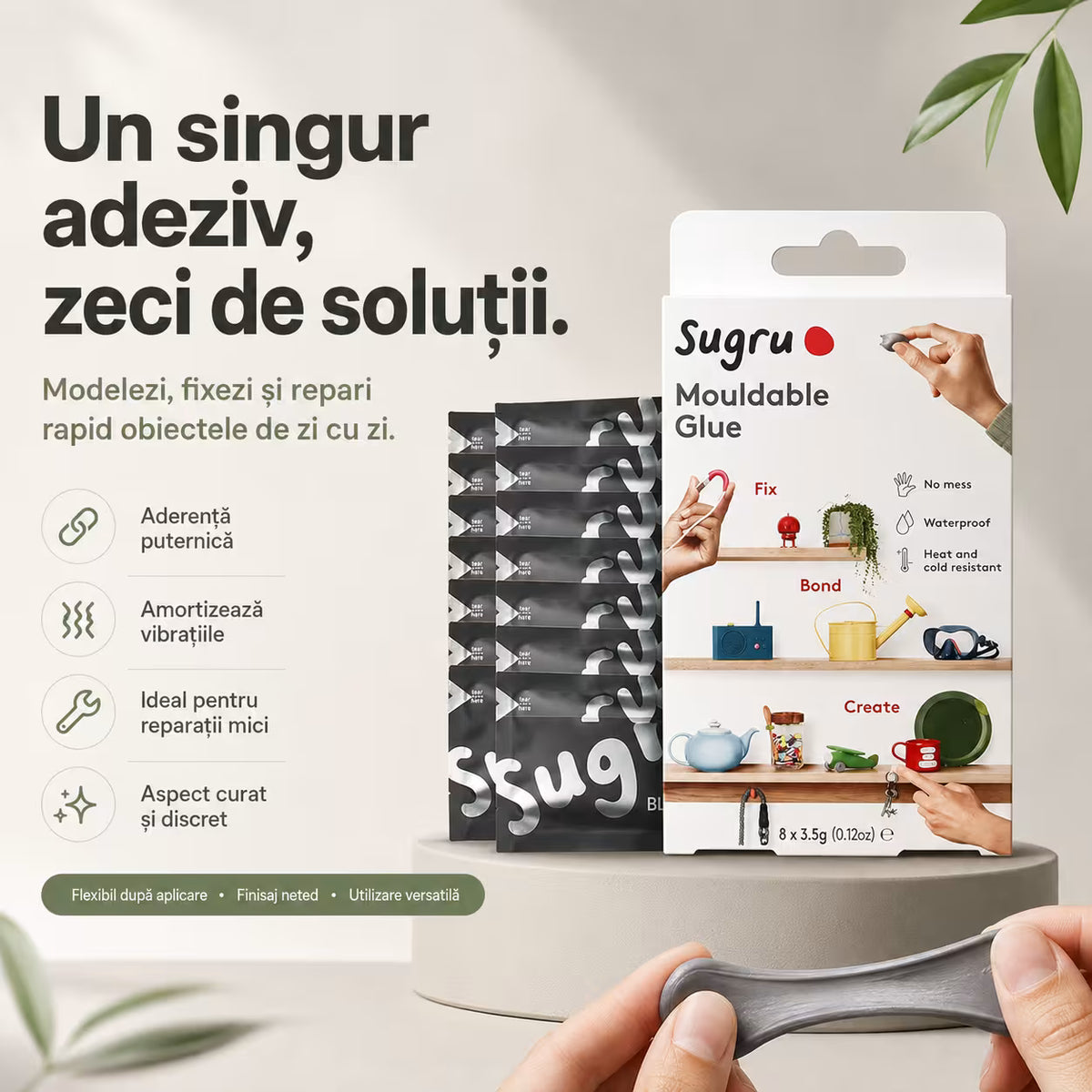 Pastă Sugru pentru reparații, lipire și fixare